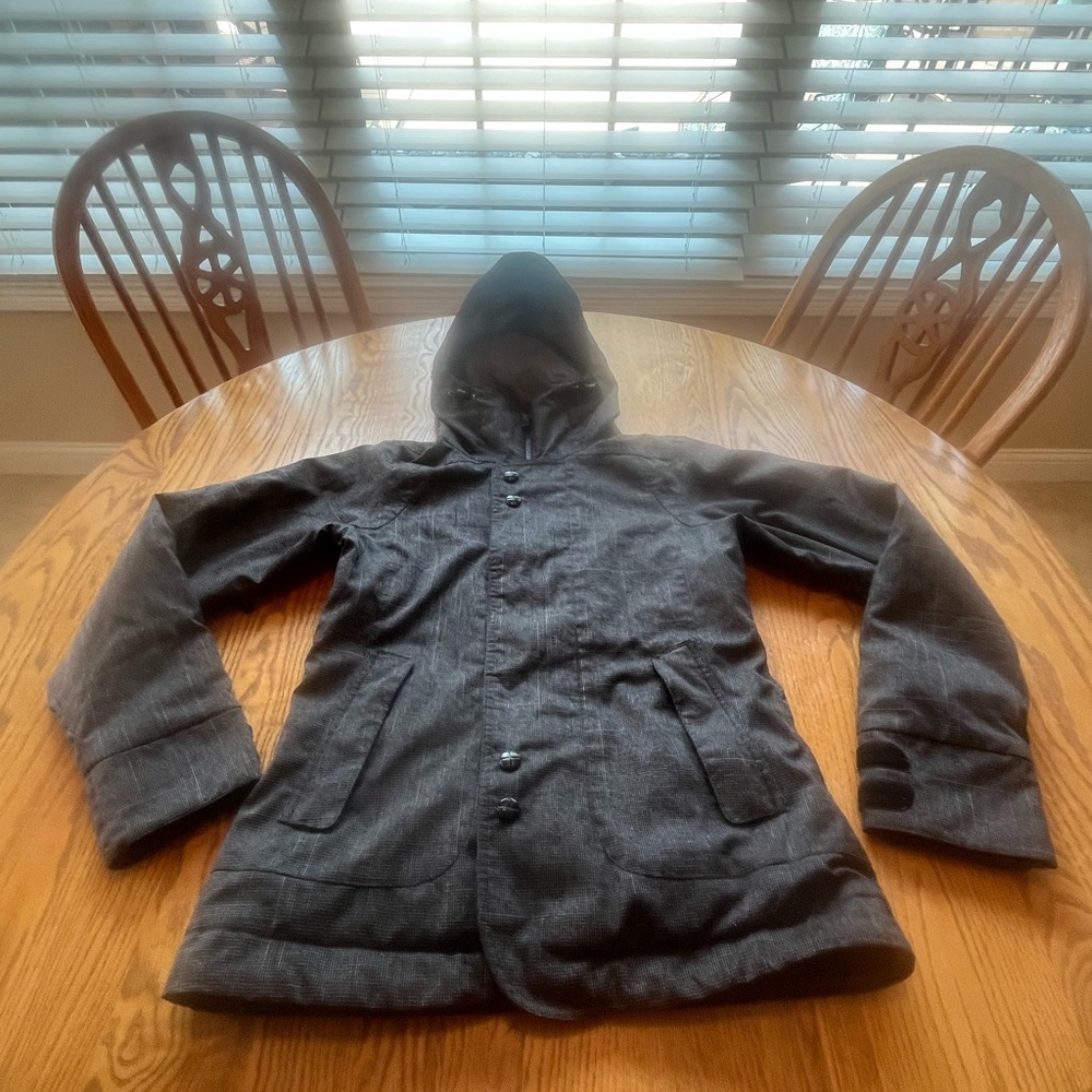 BURTON Women’s S Ski Snowboarding Hooded Jacket Coat Gray Vented Armpits VGUC